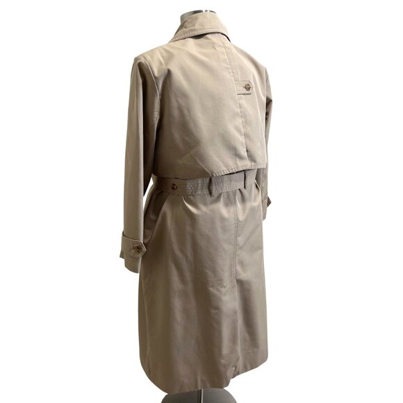 Banana Republic Classic Trench Coat Womens XL Classic Double Breasted Khaki - Picture 6 of 11